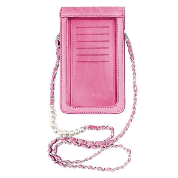 Badgley Mischka Pearls Strap Phone Case Purple NWT - Picture 4 of 9